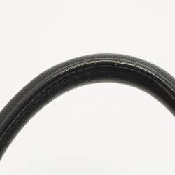 Pre Owned Dolce & Gabbana  Miss Sicily Large Black/Brown Eel Leather and Mink Fur Top Handle Bag