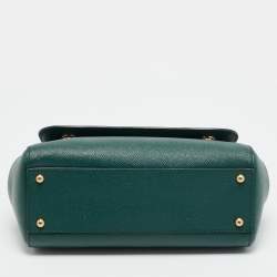 Pre Owned حقيبة دولتشي أند غابانا ميس سيسلي جلد أخضر يد علوية متوسطة