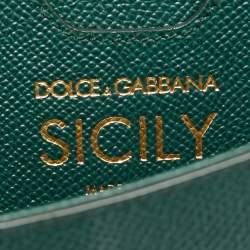 Pre Owned حقيبة دولتشي أند غابانا ميس سيسلي جلد أخضر يد علوية متوسطة