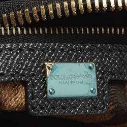 مملوكة مسبقًا حقيبة يد دولتشي أند غابانا ميس إسكيب جلد أسود بسحاب