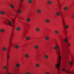 مملوكة مسبقًا Dolce & Gabbana Red/Black Polka Dot Satin Frame Clutch