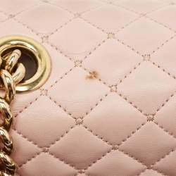 Pre Owned Dolce & Gabbana DG Millennials Pink Quilted Leather Shoulder Bag