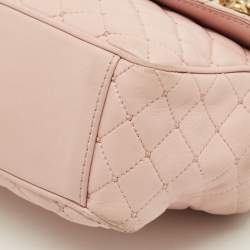 Pre Owned Dolce & Gabbana DG Millennials Pink Quilted Leather Shoulder Bag
