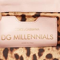 Pre Owned Dolce & Gabbana DG Millennials Pink Quilted Leather Shoulder Bag