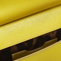 Pre Owned حقيبة دولتشي أند غابانا "ميس سيسيلي" جلد نقشة السحلية أخضر أفوكادو صغيرة بيد علوية