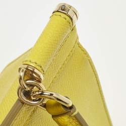 Pre Owned حقيبة دولتشي أند غابانا "ميس سيسيلي" جلد نقشة السحلية أخضر أفوكادو صغيرة بيد علوية