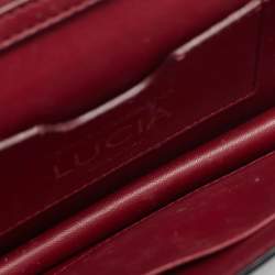 Pre Owned محفظة لوسيا متسلسلة جلد مطبوع سحلية سوداء دولتشي أند غابانا