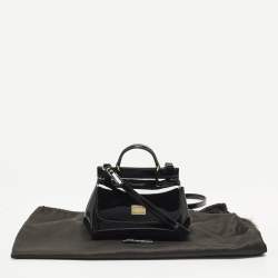 مملوكة مسبقًا حقيبة دولتشي أند غابانا مايكرو ميس سيسيلي جلد ثعبان بيد علوية