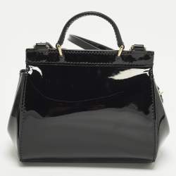 مملوكة مسبقًا حقيبة دولتشي أند غابانا مايكرو ميس سيسيلي جلد ثعبان بيد علوية