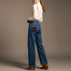 مملوكة مسبقًا حقيبة دولتشي أند غابانا مايكرو ميس سيسيلي جلد ثعبان بيد علوية