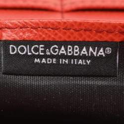 Pre Owned محفظة دولتشي أند غابانا كنتينينتال بغطاء جلد برتقالي
