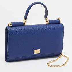 مملوكة مسبقًا محفظة دولتشي أند غابانا مس سيسيلي سلسلة جلد أحمر