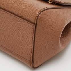 مملوكة مسبقًا حقيبة دولتشي أند غابانا ميس سيسيلي فيروزي زرقاء صغيرة جلدية بمقبض علوي