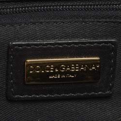 Pre Owned Dolce & Gabbana Purple Leopard Print Lizard Shoulder Bag