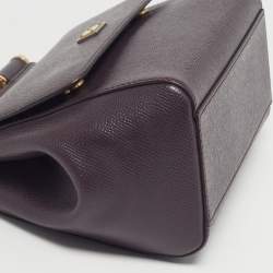 Pre Owned حقيبة دولتشي أند غابانا ميس سيسيلي جلد أرجواني صغيرة بيد علوية