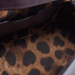 Pre Owned حقيبة دولتشي أند غابانا ميس سيسيلي جلد أرجواني صغيرة بيد علوية