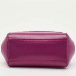 Pre Owned Dolce & Gabbana Miss Sicily Mini Pink Leather Top Handle Bag