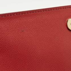 Pre Owned Dolce & Gabbana Miss Sicily Large Red Leather Top Handle Bag