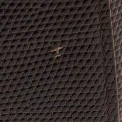 Pre Owned حقيبة دولتشي أند غابانا ميس سيسيلي صغيرة مرصعة كريستال يد علوية جلد نقشة السحلية عنابي داكن