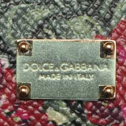 Pre Owned Dolce & Gabbana Miss Sicily Medium Capri Printed Multicolor Leather Top Handle Bag