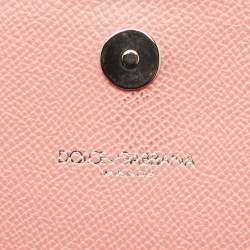 Pre Owned Dolce & Gabbana Peony Rose Print Multicolor Leather Dauphine Chain Clutch