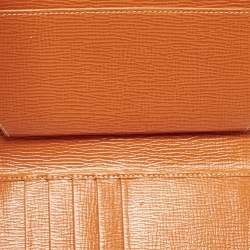 Pre Owned Dolce & Gabbana Sicily Von Yellow/Pink Python Wallet On Chain