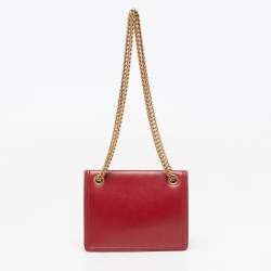 Pre Owned حقيبة كتف دولتشي أند غابانا جلد أبيض متوسطة ديفوشن