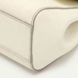 مملوكة مسبقًا Dolce & Gabbana Miss Sicily Small Cream Leather Top Handle Bag