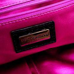 Pre Owned حقيبة كلتش دولتشي أند غابانا سلسلة مزخرفة كريستال باتشوورك متعددة الألوان