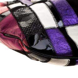 Pre Owned حقيبة كلتش دولتشي أند غابانا سلسلة مزخرفة كريستال باتشوورك متعددة الألوان