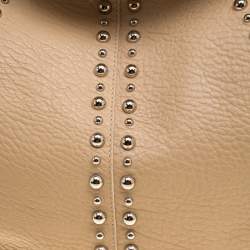 Pre Owned Dolce & Gabbana Beige Leather and Snakeskin Hobo