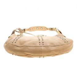 Pre Owned Dolce & Gabbana Beige Leather and Snakeskin Hobo