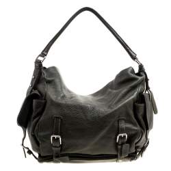 Dolce & Gabbana Mossy Green Leather Miss Forever Hobo