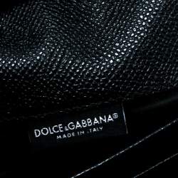 Pre Owned محفظة كونتينينت ال دولتشي أند غابانا دوفين جلد بنقوش جلد فهد بنية