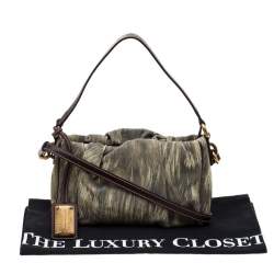 Pre Owned Dolce & Gabbana Yellow/Grey Printed Leather Miss Night and Day Crossbody Bag