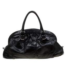 مملوكة مسبقًا Dolce & Gabbana Black Leather Miss Romantique Satchel