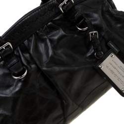 مملوكة مسبقًا Dolce & Gabbana Black Leather Miss Romantique Satchel