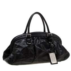 مملوكة مسبقًا Dolce & Gabbana Black Leather Miss Romantique Satchel