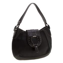 Pre Owned Dolce & Gabbana Black Leather Shoulder Bag