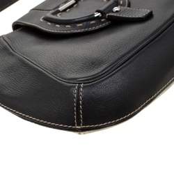 Pre Owned Dolce & Gabbana Black Leather Shoulder Bag