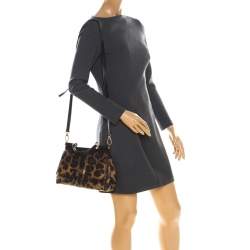 مملوكة مسبقًا حقيبة يد دولتشي أند غابانا ميس سيسلي جلد طباعة فهد متوسطة