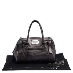 Dolce & Gabbana Metallic Grey Leather Miss Easy Way Boston Bag         
