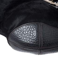 Pre Owned Dolce & Gabbana Black Calfhair and Leather Miss Mary Hobo