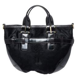 Pre Owned Dolce & Gabbana Black Calfhair and Leather Miss Mary Hobo
