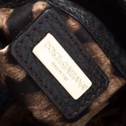 Pre Owned Dolce & Gabbana Black Calfhair and Leather Miss Mary Hobo