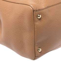 Pre Owned Dolce & Gabbana Brown Leather Front Pocket Sicily Tote