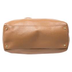 Pre Owned Dolce & Gabbana Brown Leather Front Pocket Sicily Tote