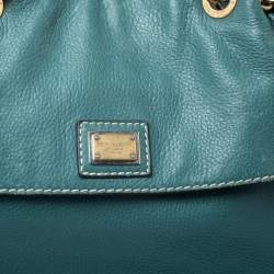 Dolce & Gabbana Green Leather Miss Charlotte Satchel 