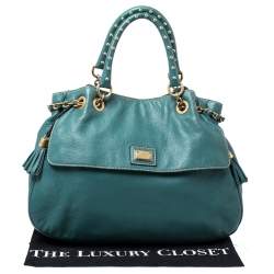 Dolce & Gabbana Green Leather Miss Charlotte Satchel 