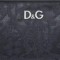 مملوكة مسبقًا حقيبة كلتش دولتشي اند غابانا قفل متعاكس دانتيل سوداء